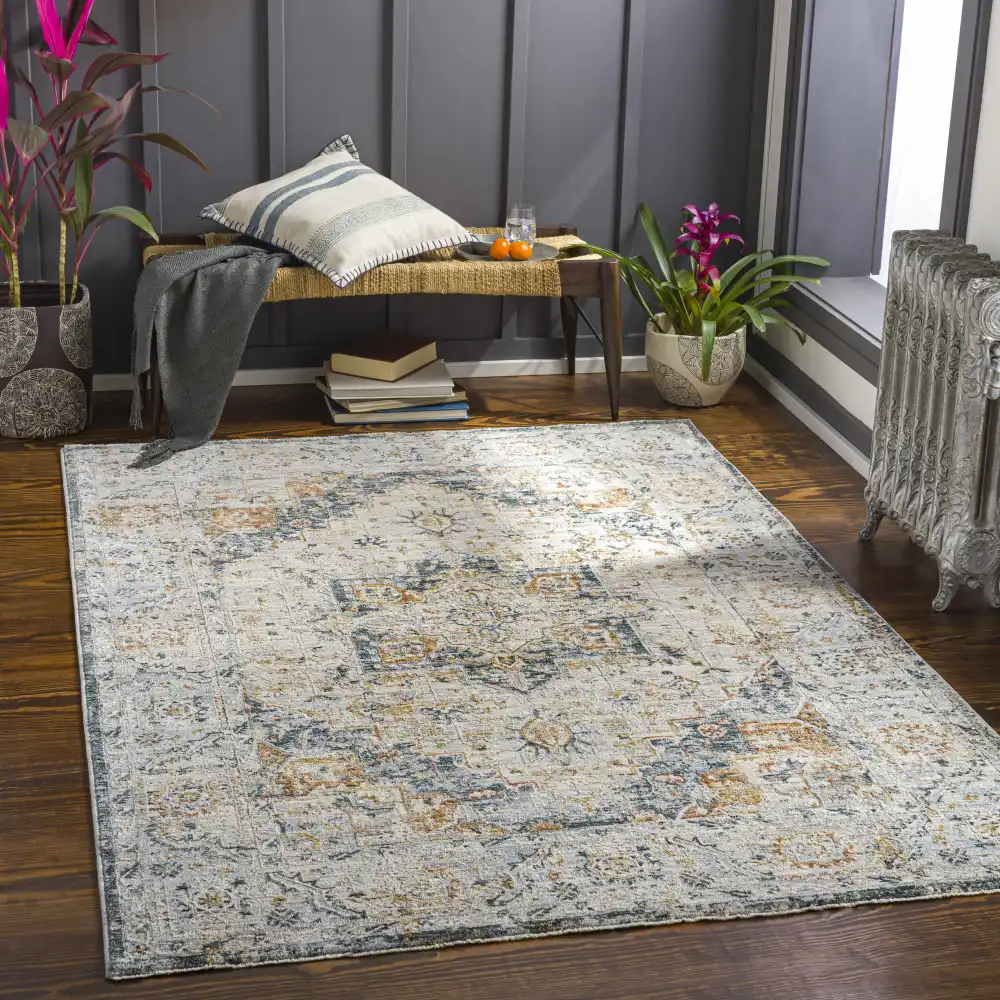 Textured Traditional Area Rug