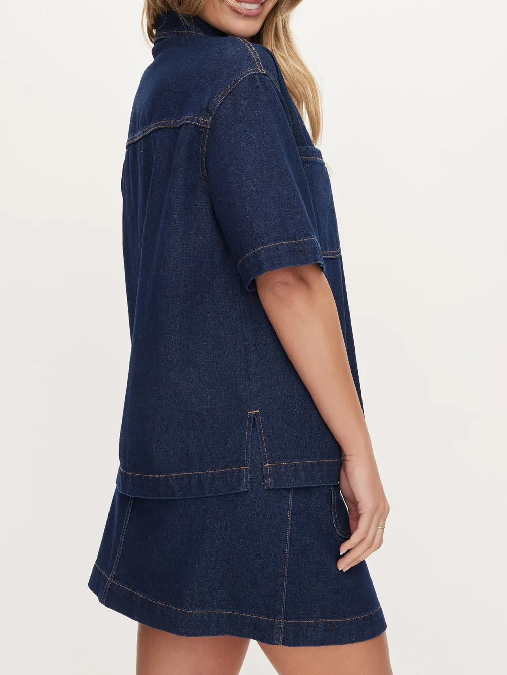 Casual Style Denim Shacket