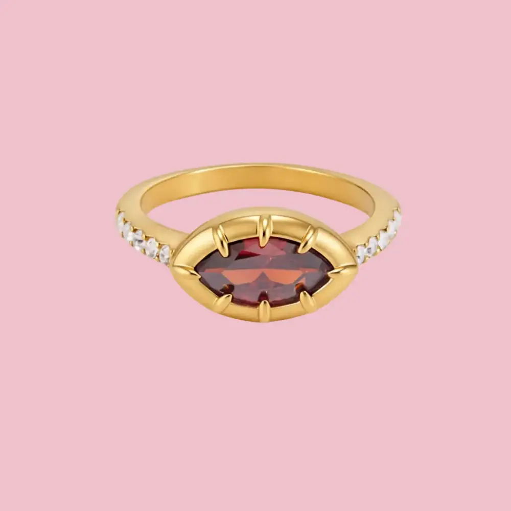 Streamlined Stone Accent Ring