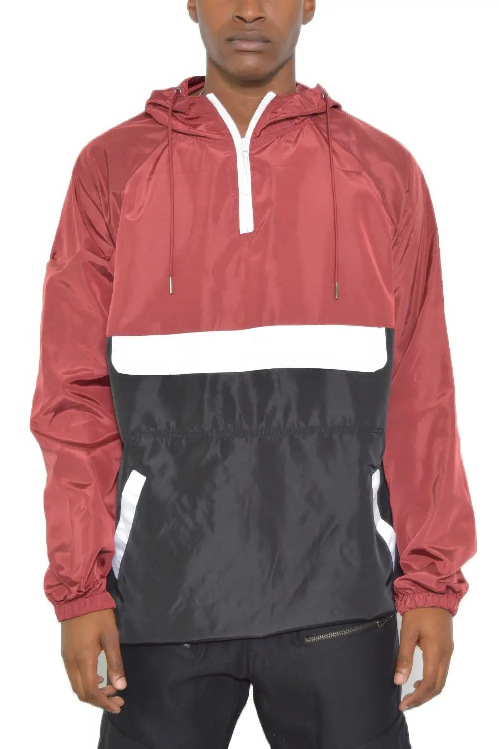 Classic Color Block Pullover Anorak Jacket
