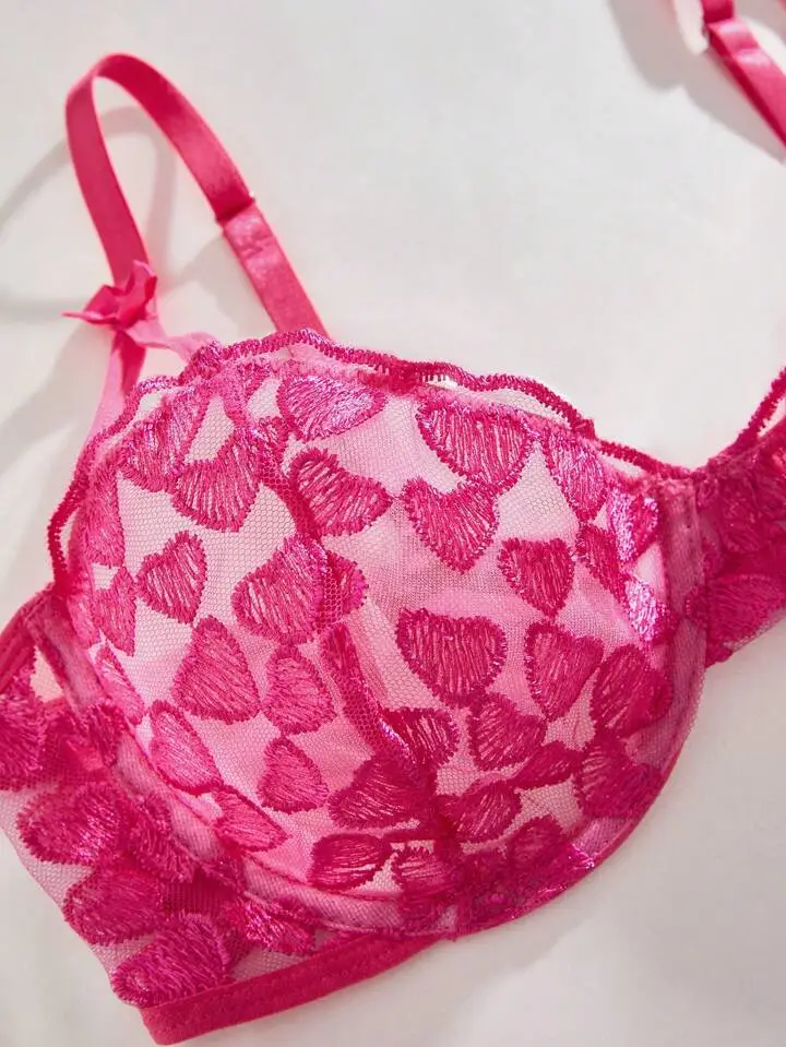Heart Lace Lingerie Set