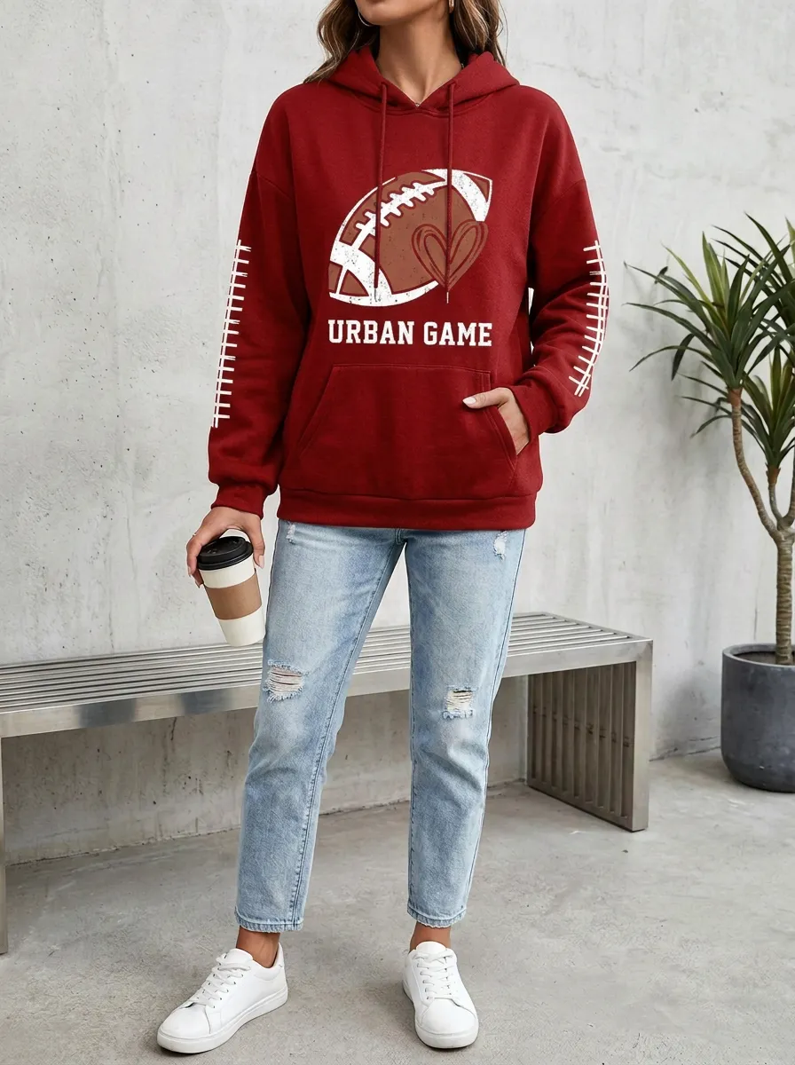 Women's Gridiron Heart Graphic Hoodie