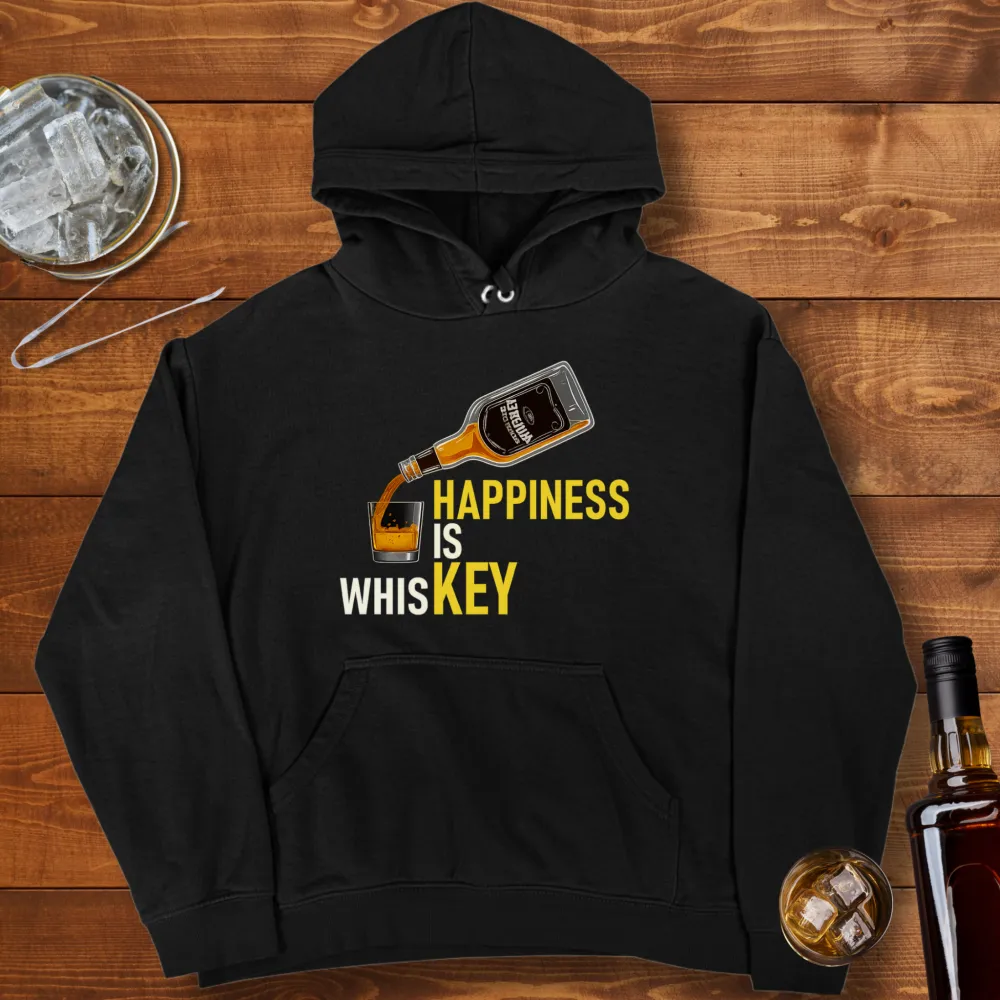 Happiness Is Key Graphic Pullover Hoodie
