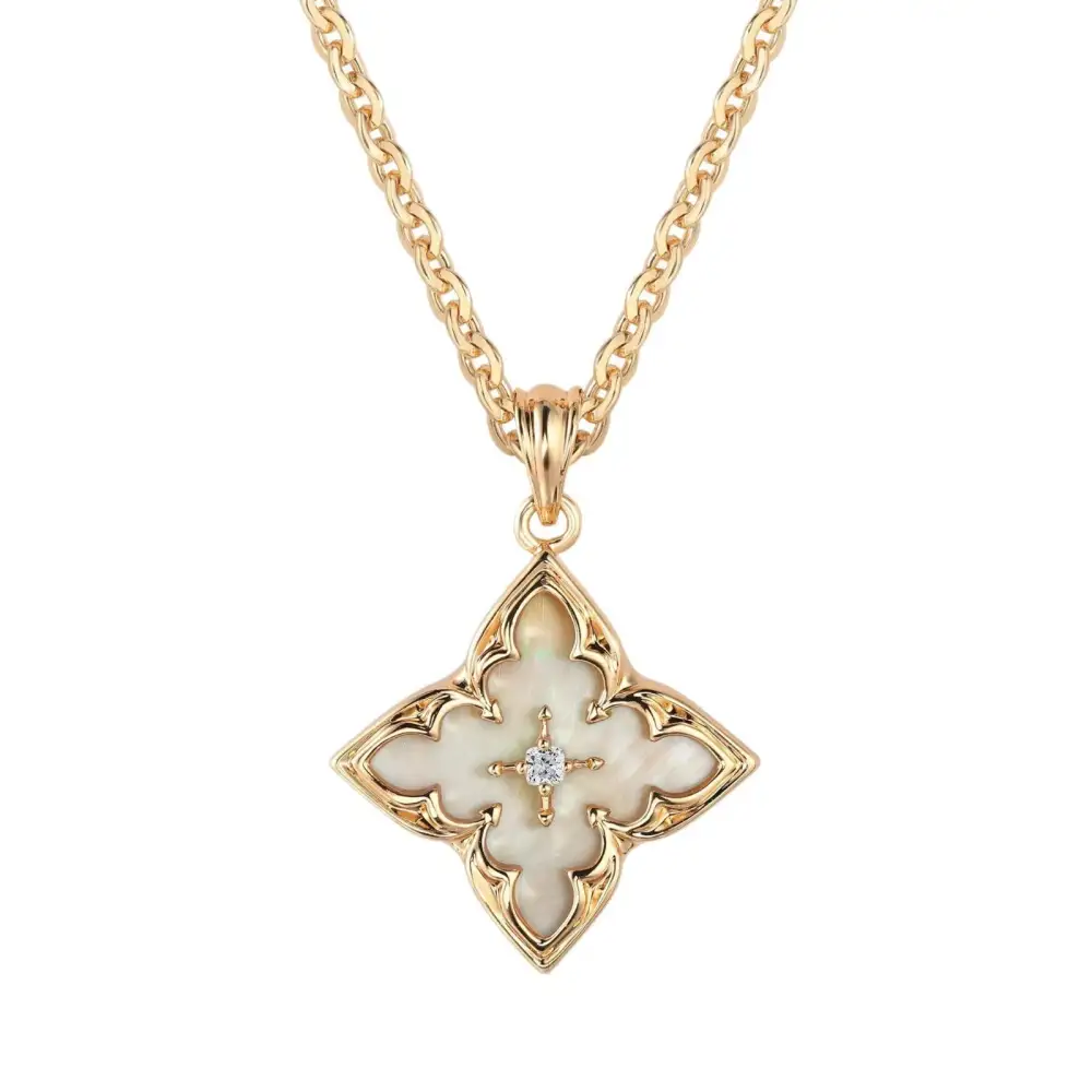 Stacked Clover Pendant Necklace