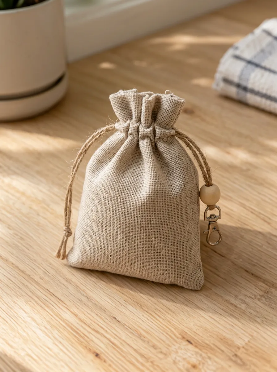Burlap Drawstring Printed Mouse Repellent Pouch