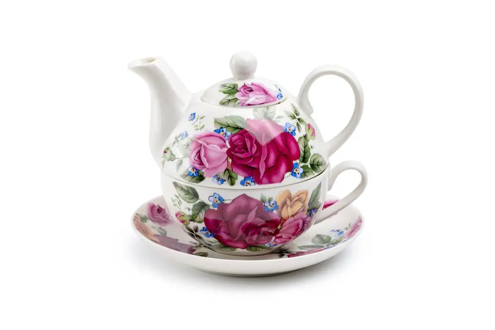 Rose Garden Porcelain Tea For One Set