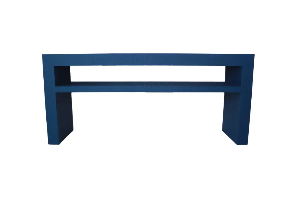 Shelved Waterfall Console Table