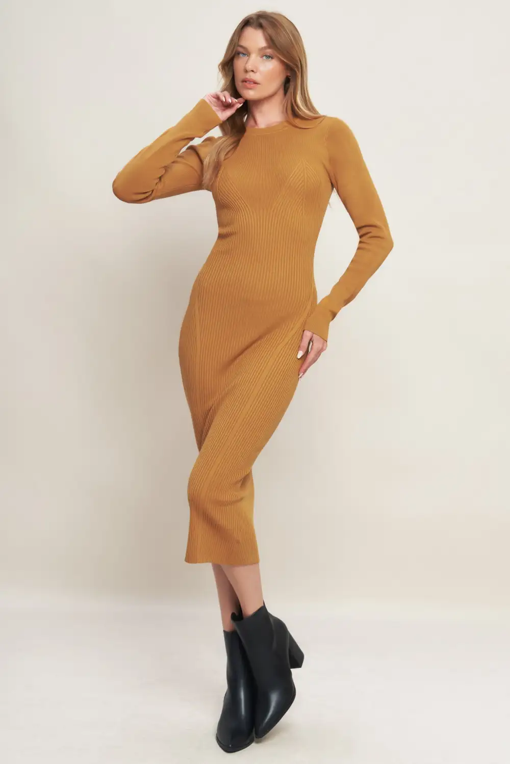 Refined Knit Midi Dress
