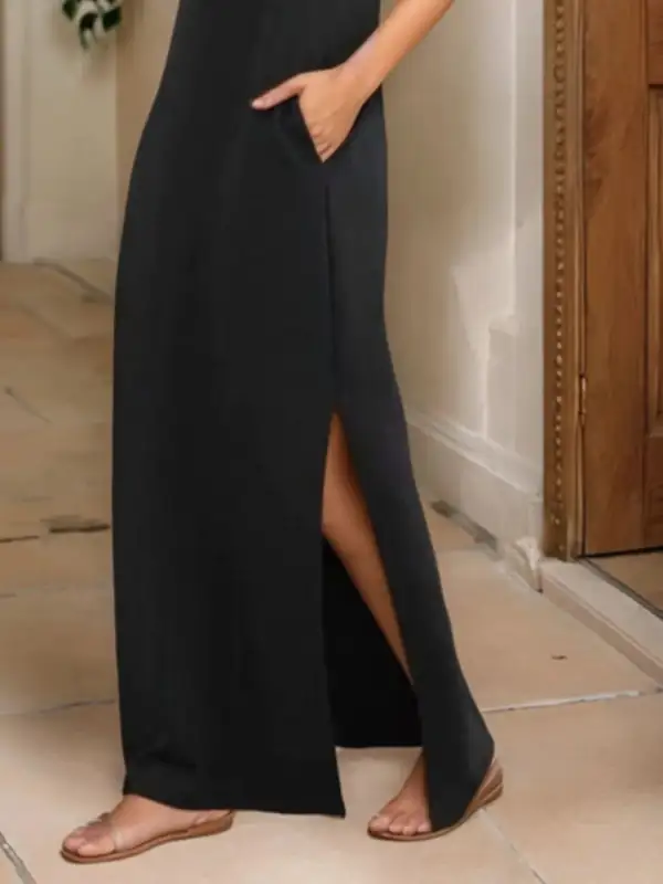 Tank Slit Round Maxi Dress