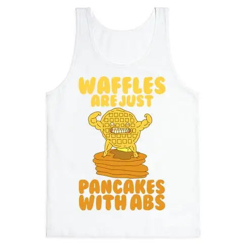 Waffle Abs Graphic Tank Top