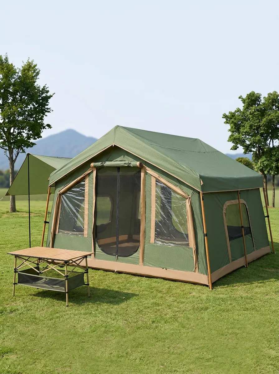 Camping Green Cabin Tent Camping Gear