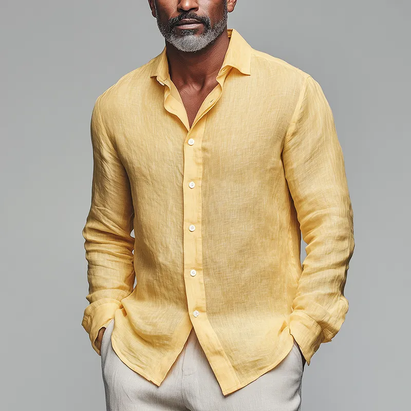 Linen Easy Collar Shirt