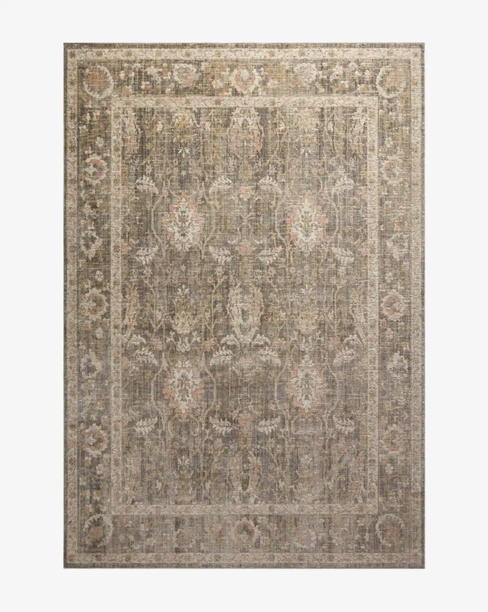 Vintage-Inspired Power-Loomed Synthetic Area Rug