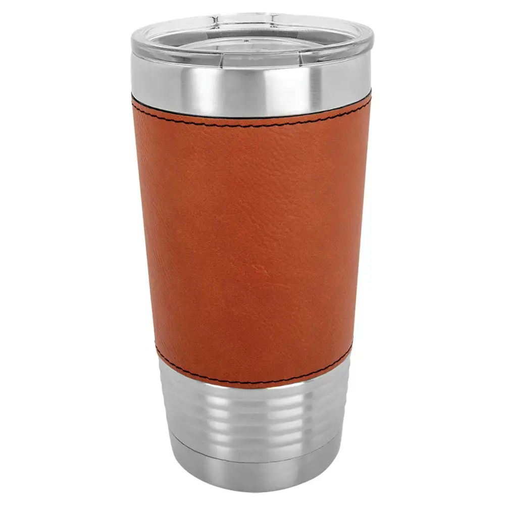 Faux Leatherette Finish Stainless Steel Tumbler