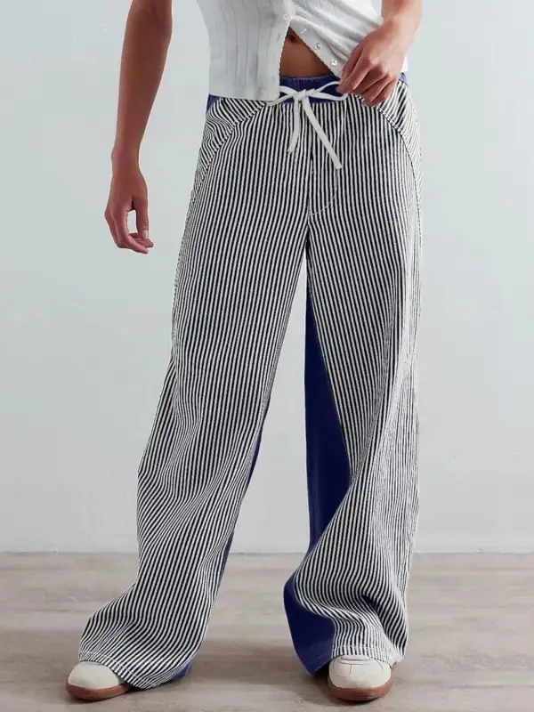 Subtle Texture Flowing Denim Jeans