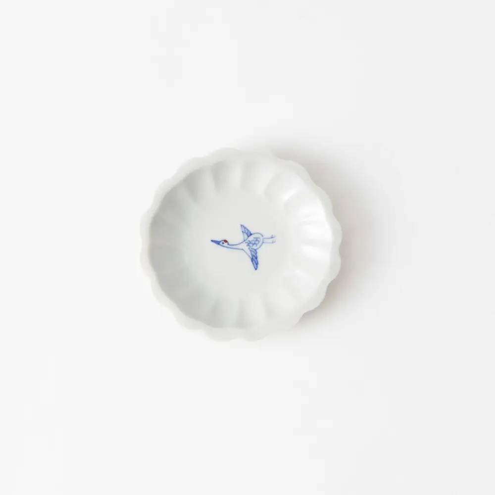 Chrysanthemum Crane Sauce Plate
