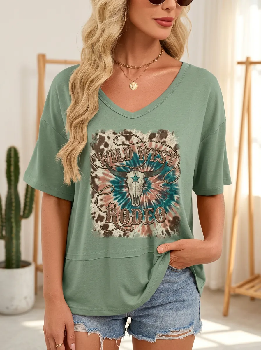 Western Rodeo Cow T-Shirt Classic