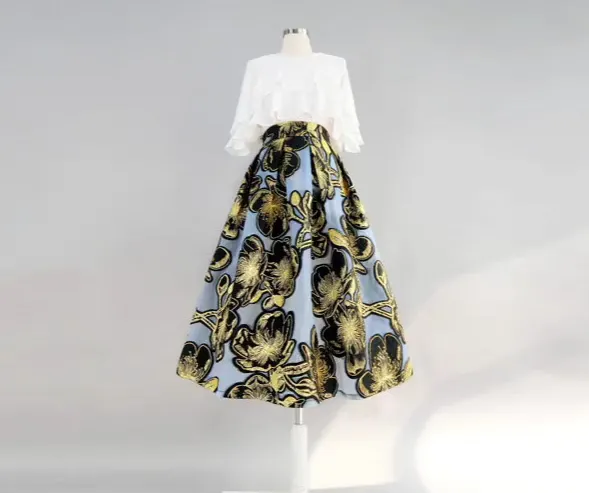 Neat Wardrobe Everyday Casual Embroidered Skirt