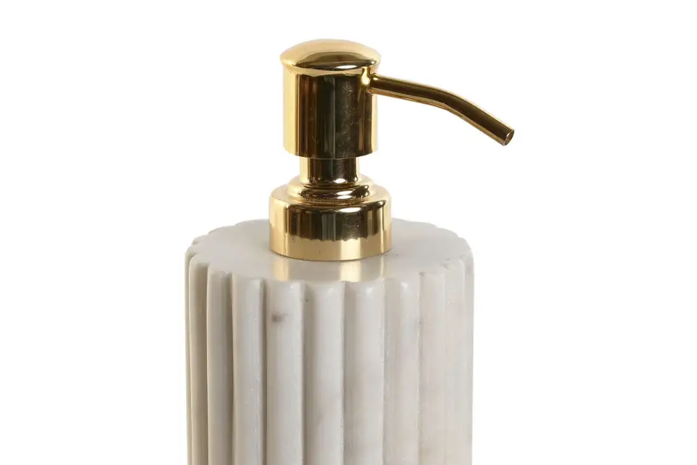 White Marble Dispenser Tumbler Set