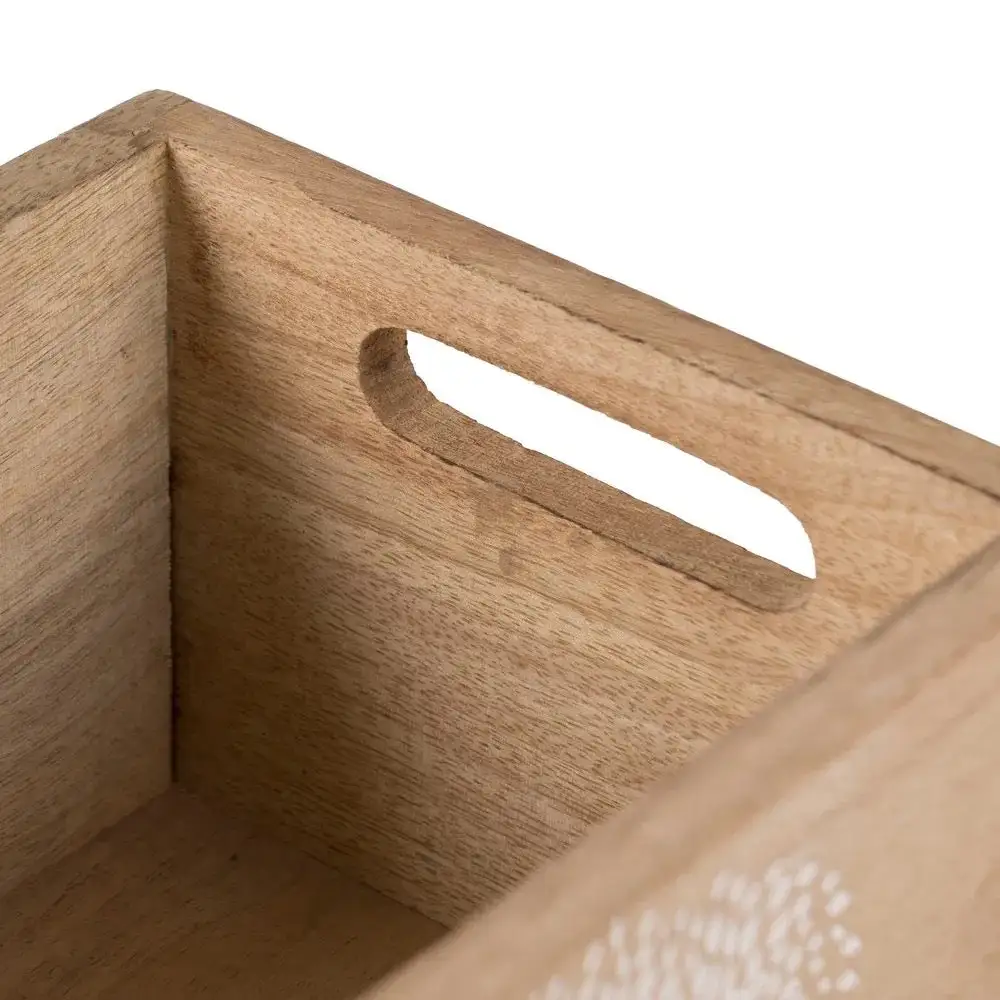 Carved Wood Decorative Storage Box