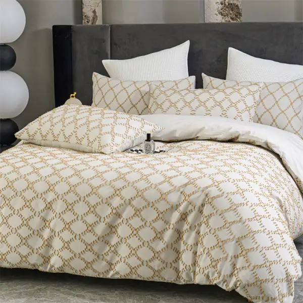 Cotton Floral Texture Quilt Cover Set