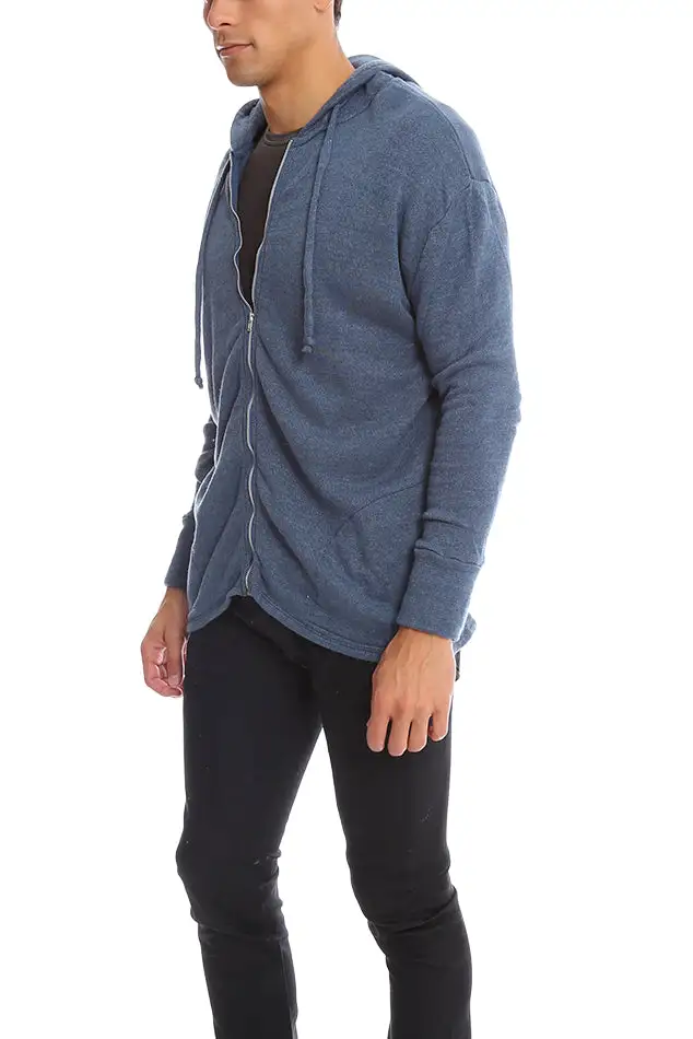Cotton Fleece Ribbed Hoodie