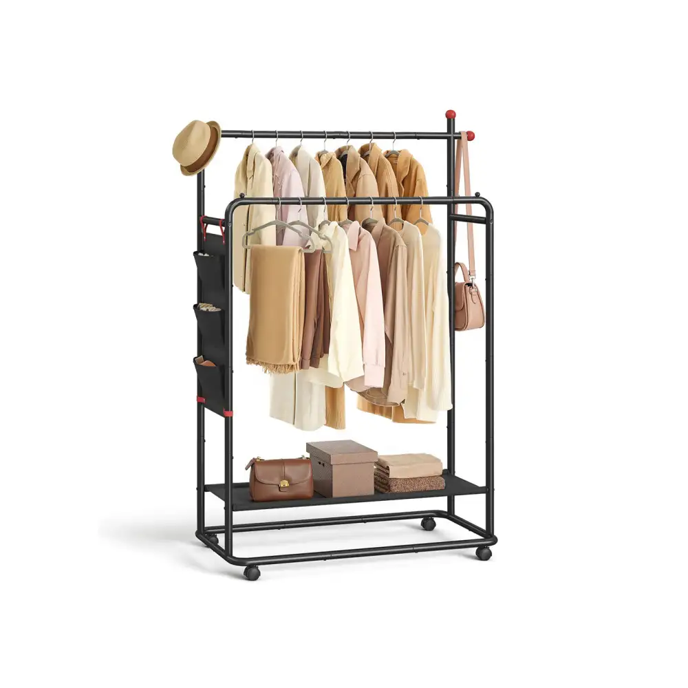 Mobile Double Rail Clothes Rack