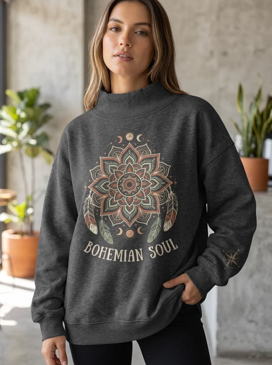 Bohemian Soul Mandala Sweatshirt