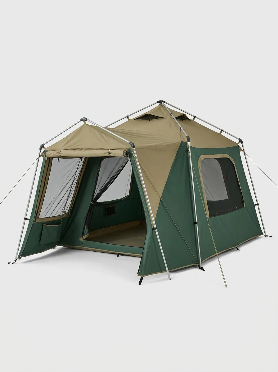 Camping Green Khaki Pop-Up Tent