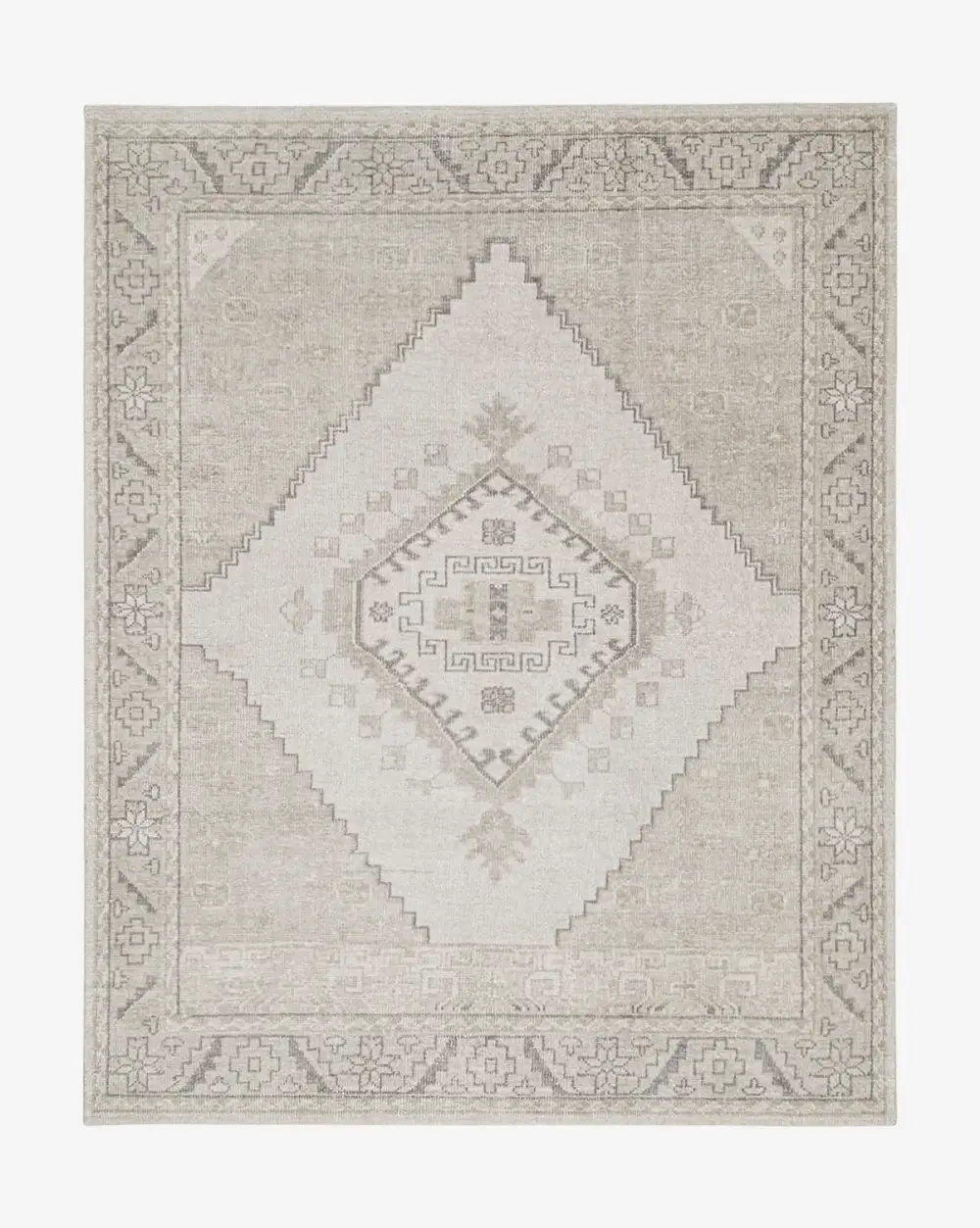 Vintage-Inspired Hand-Knotted Wool Area Rug