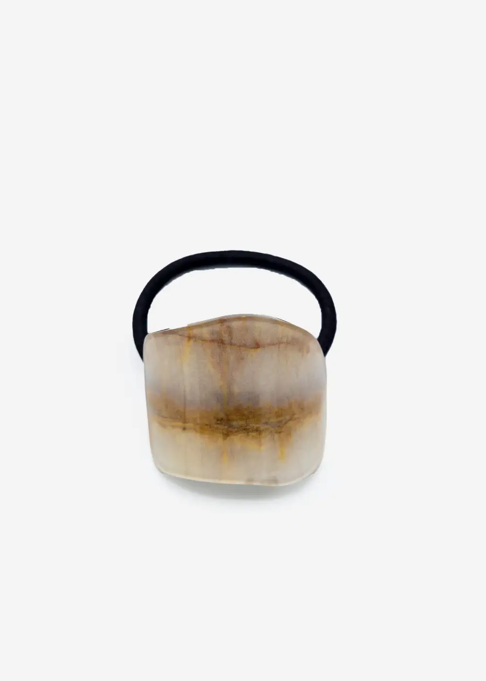 Beige Marbled Hair Tie