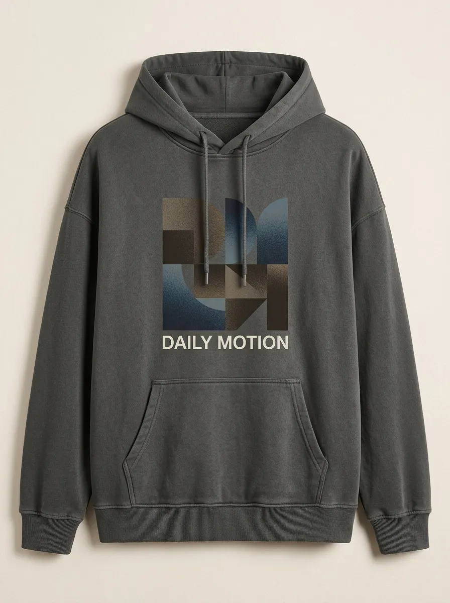 Unisex Daily Motion Geometric Abstract Print Hoodie