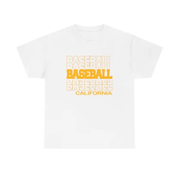 Baseball California in Modern Stacked Lettering T-Shirt