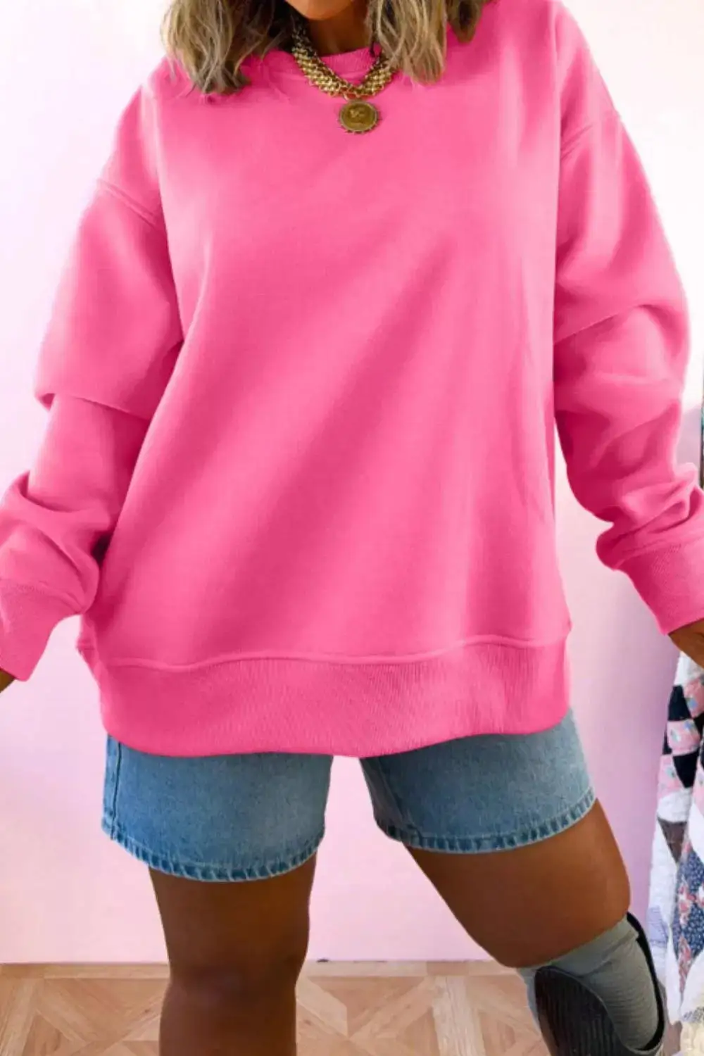 Modern Round Neck Printed Sweatshirt