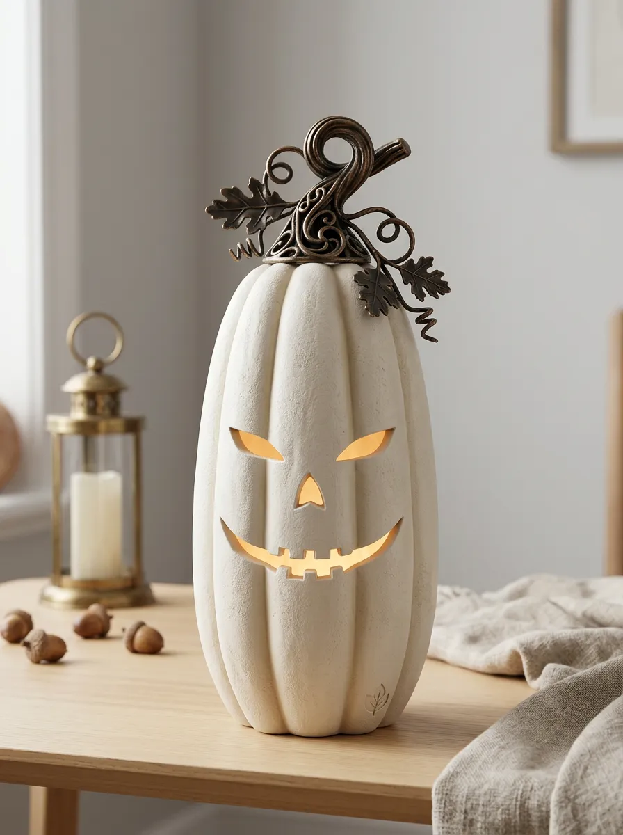 Halloween Pumpkin Carved LED Table Ornament