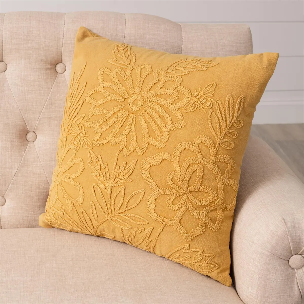 Floral Decorative Accent Pillow
