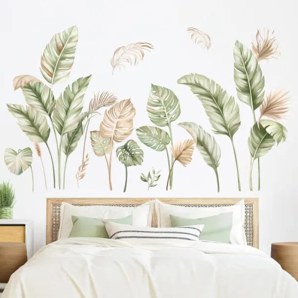 Watercolor Monstera Wall Mural