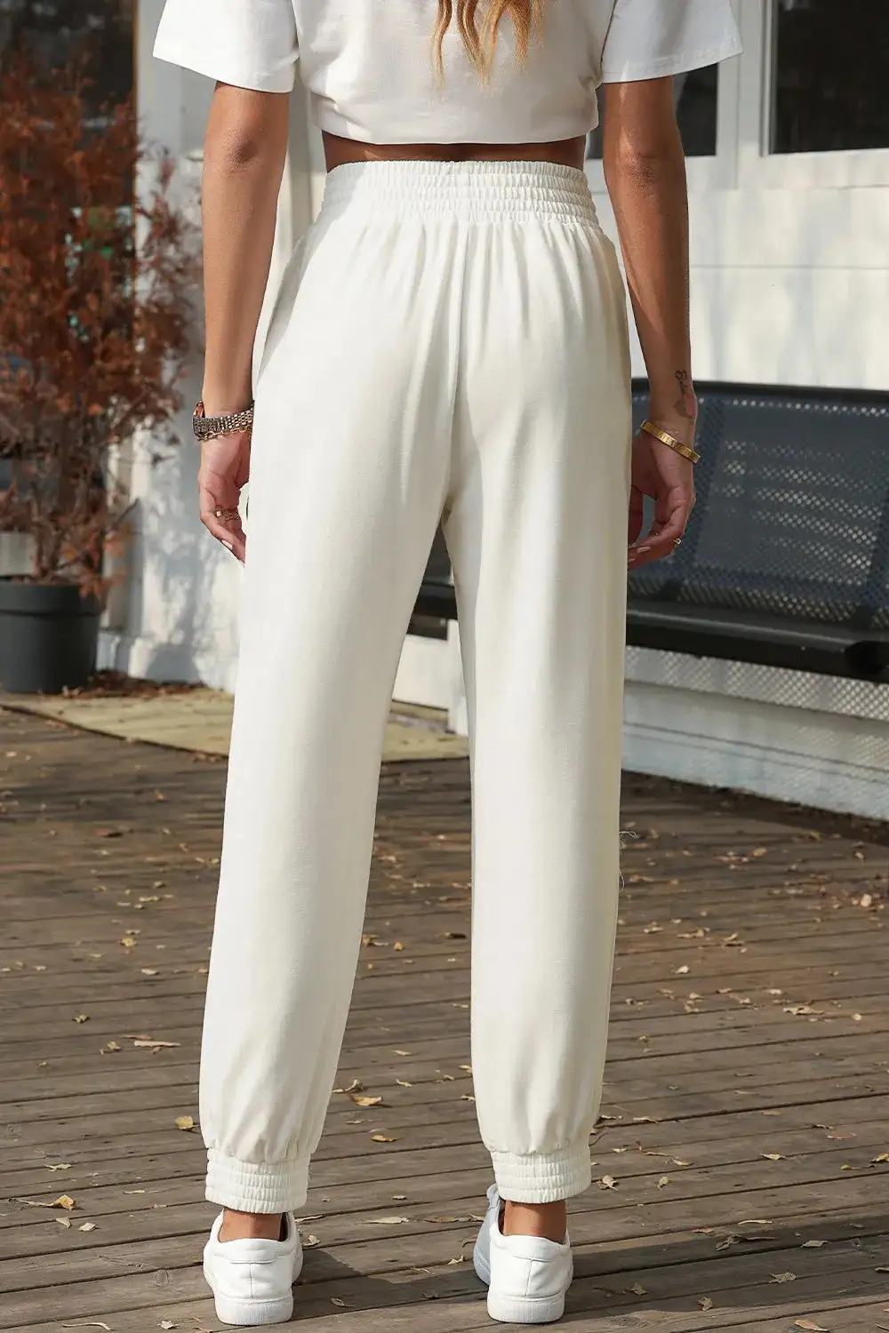 High Waist Pocket Detail Pants
