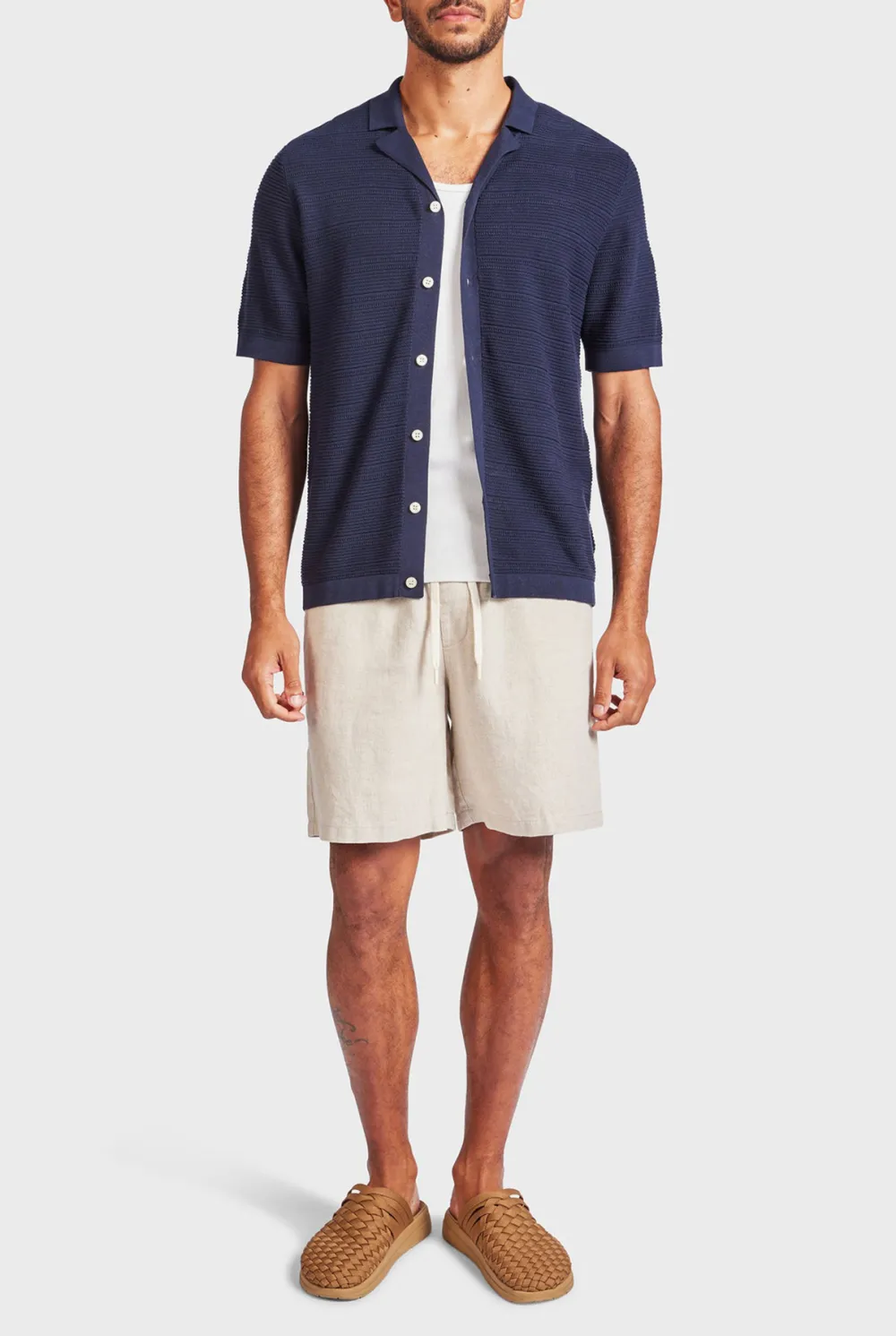 Relaxed Fit Cuban Collar Short Sleeve Shirt
