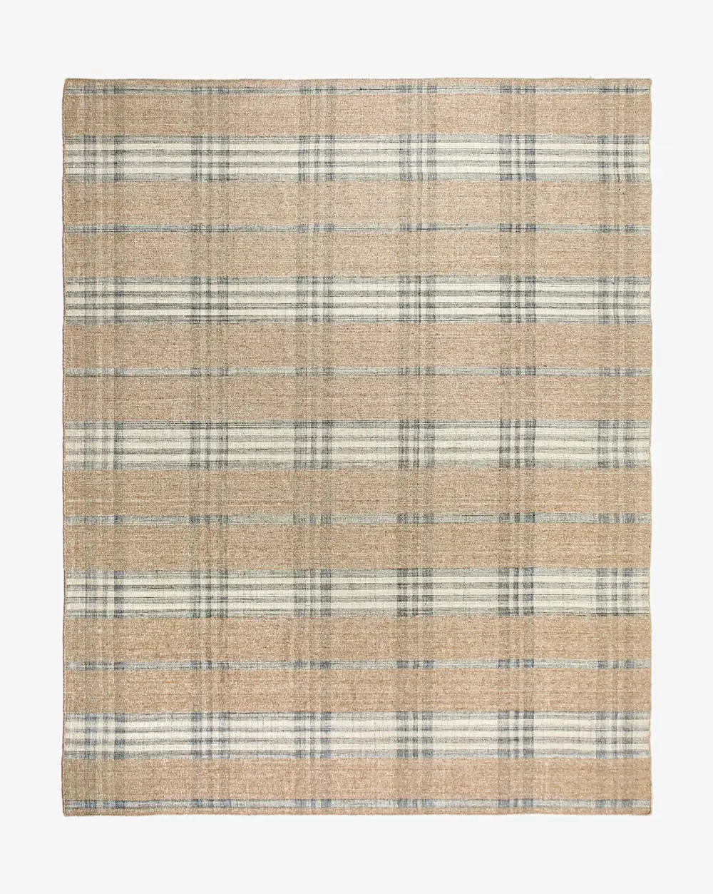 Gingham Handwoven PET Indoor-Outdoor Area Rug