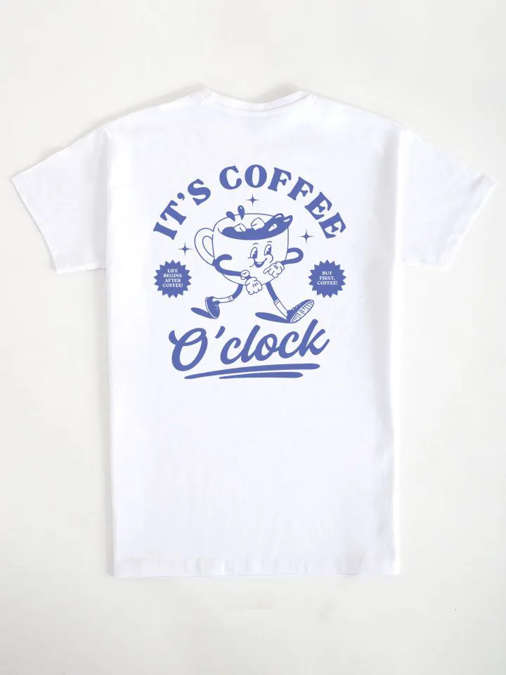 Its Coffee Oclock Crew Neck T-Shirt