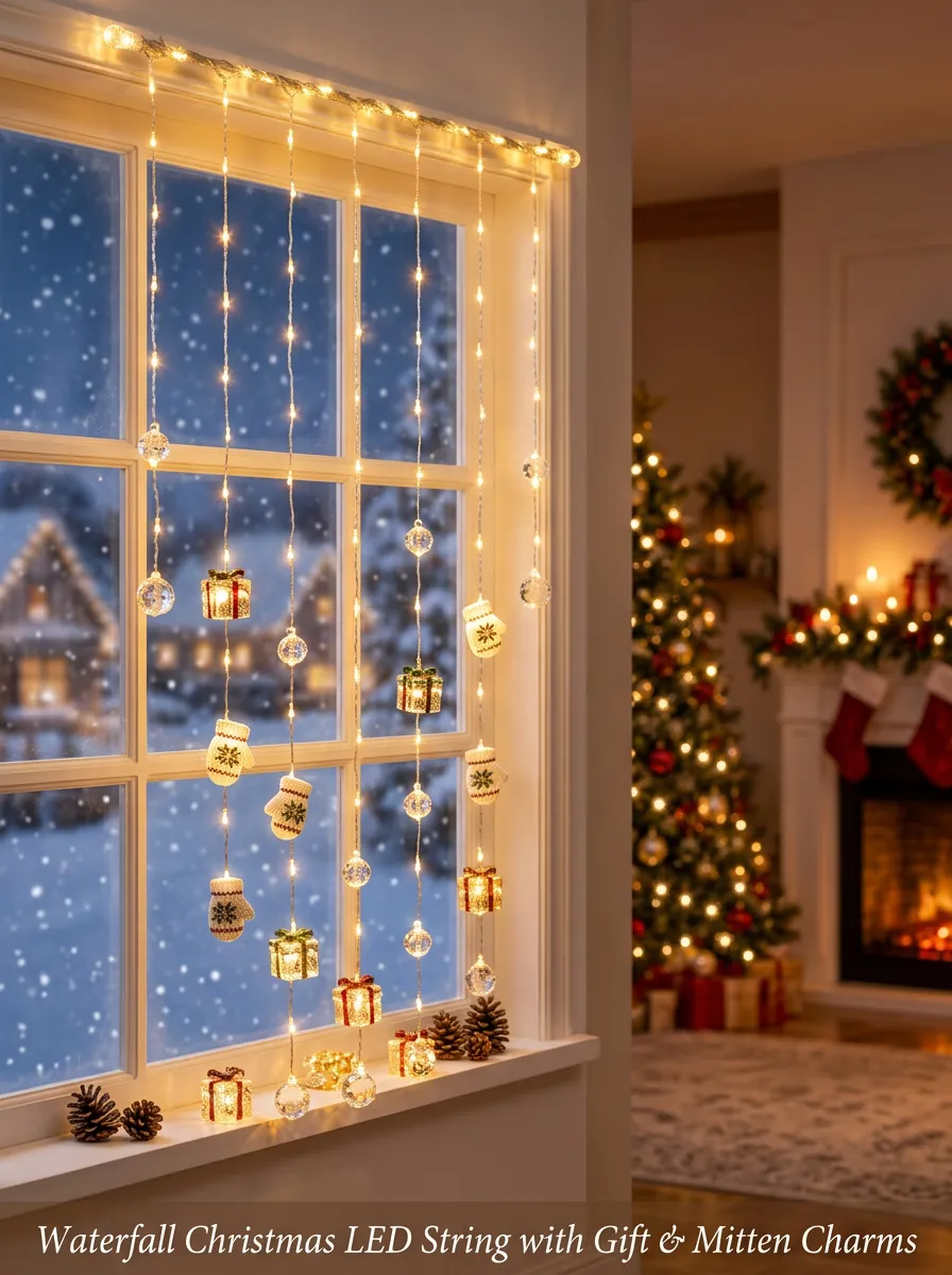 Gift Mitten Ornament Christmas LED String Lights