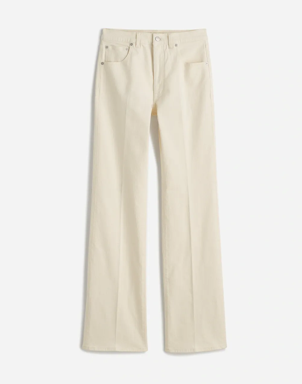 Relaxed Bootcut Jeans In Vintage Ivory Wash