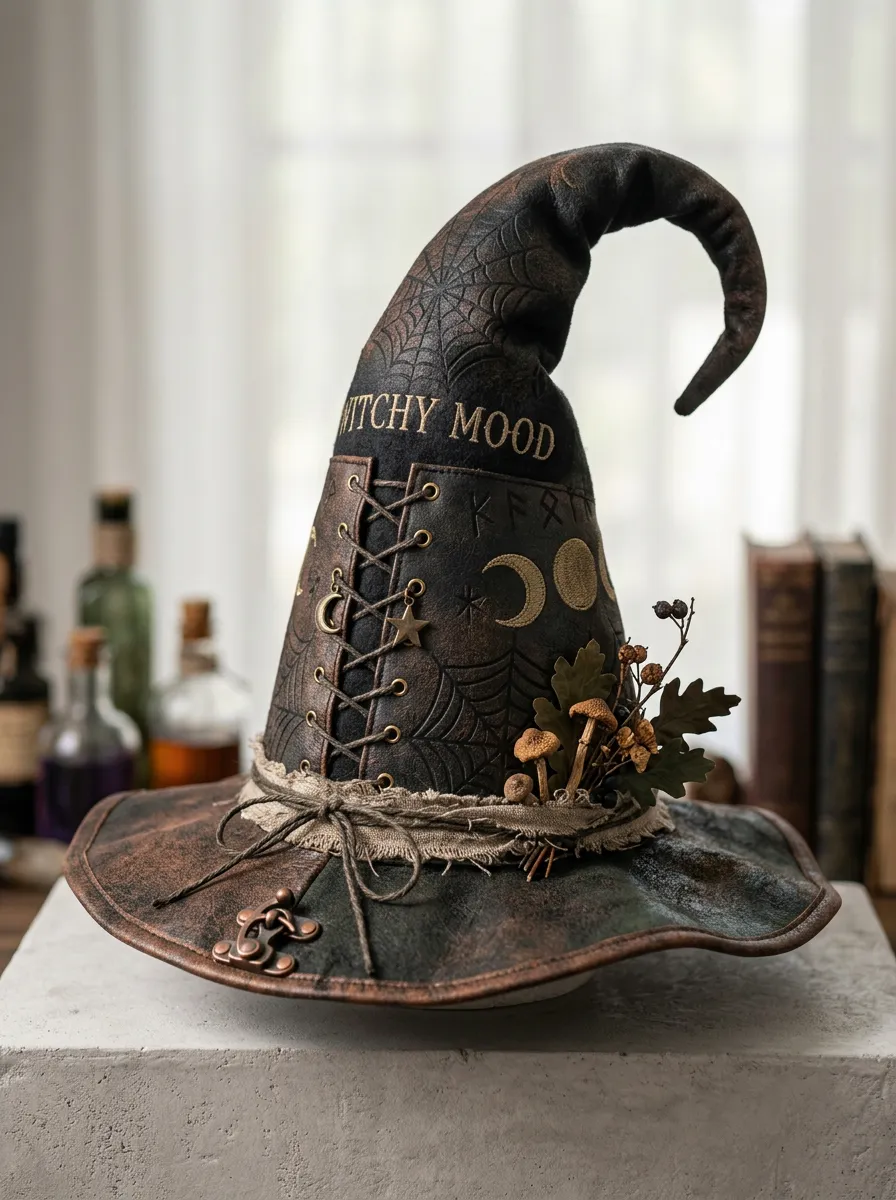 Classic Spiderweb Halloween Witch Hat