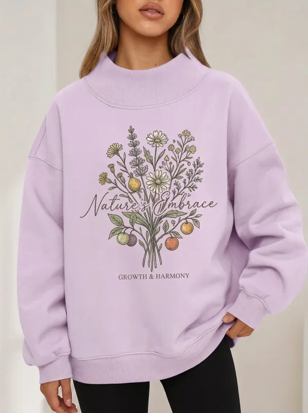 Nature Lover Wildflower Fruit Bouquet Sweatshirt