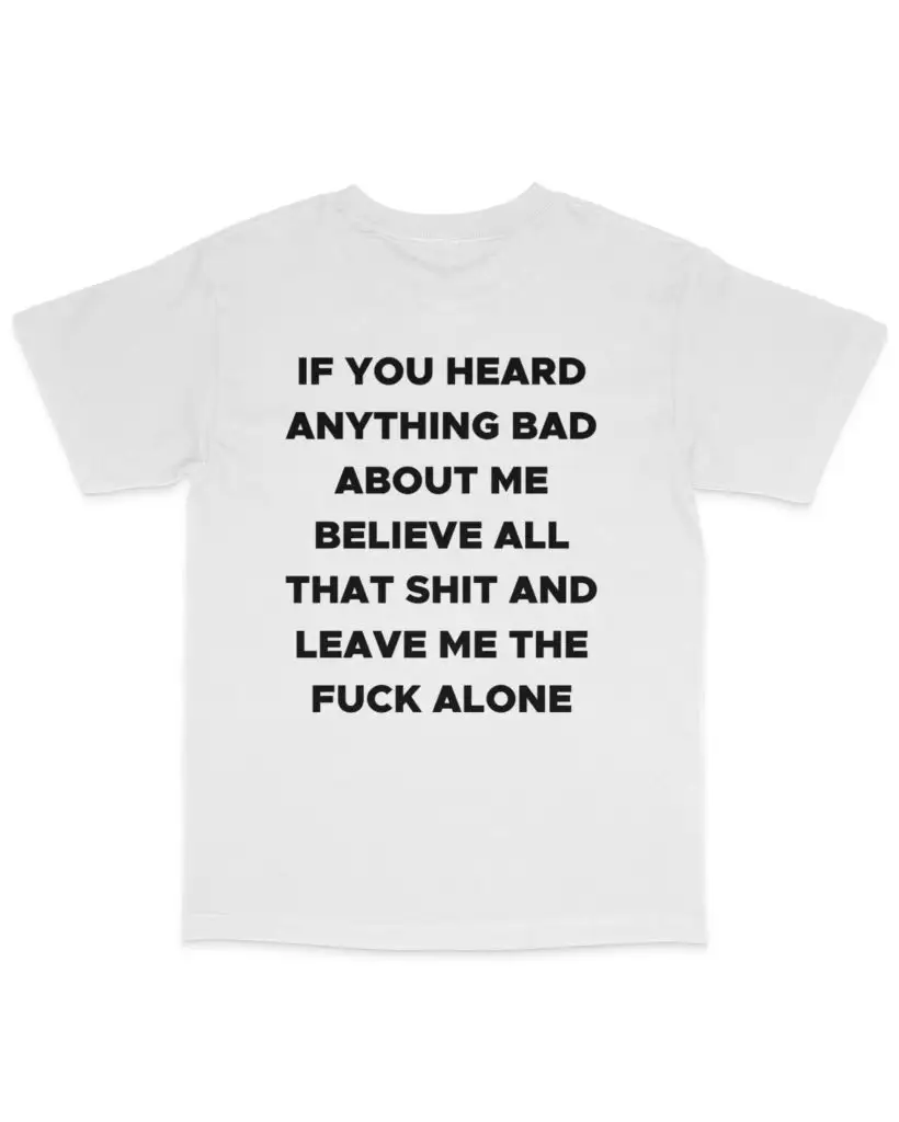 Casual Back Print Cotton Tee