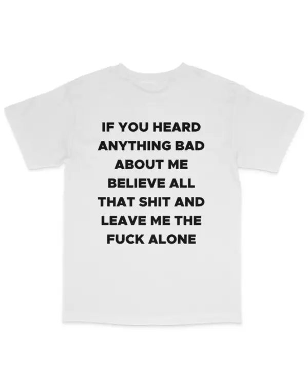 Casual Back Print Cotton Tee
