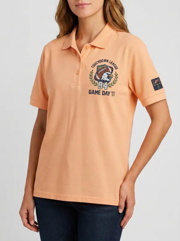 Football Inspired Casual Polo Shirt