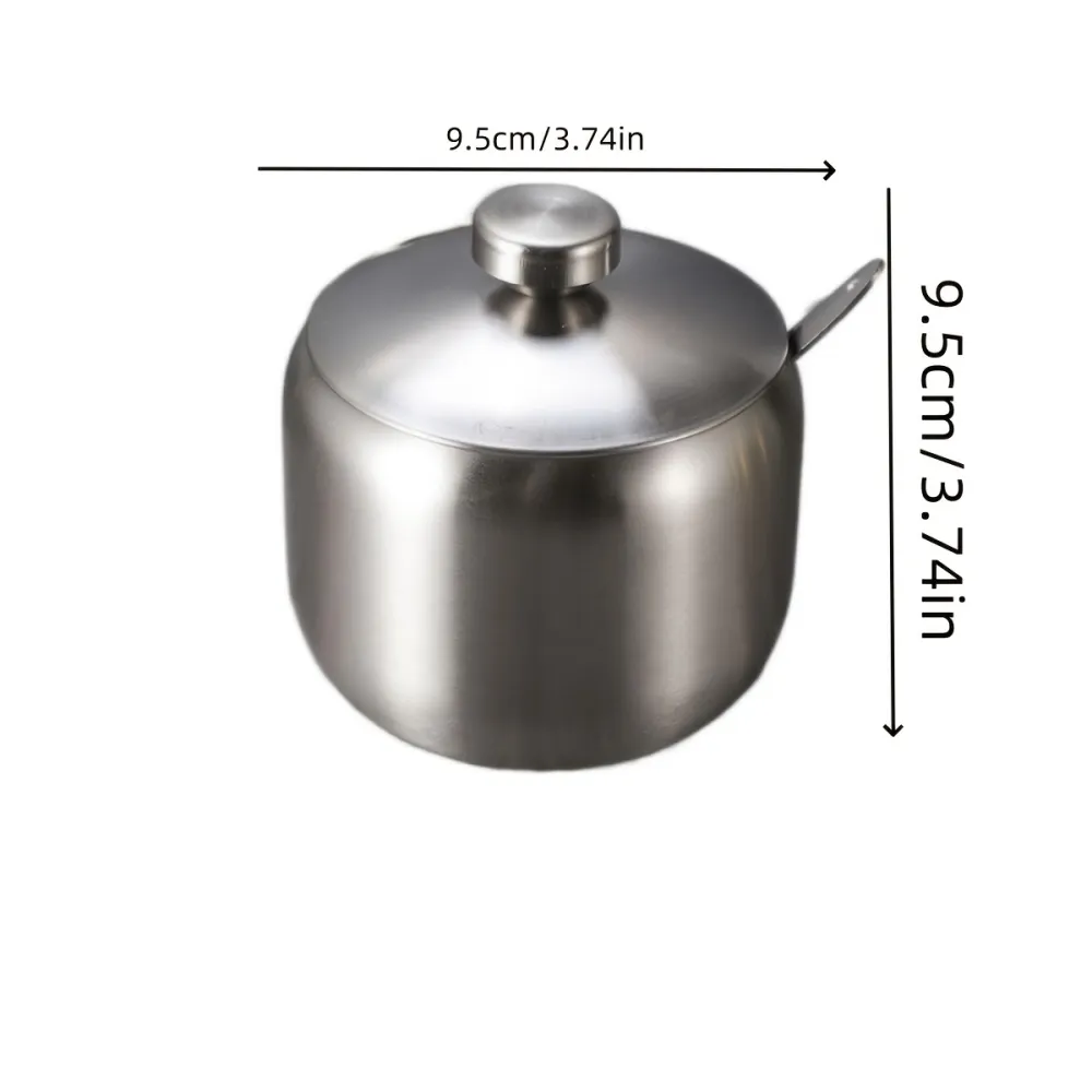 Metallic Texture Seasoning Storage Jar