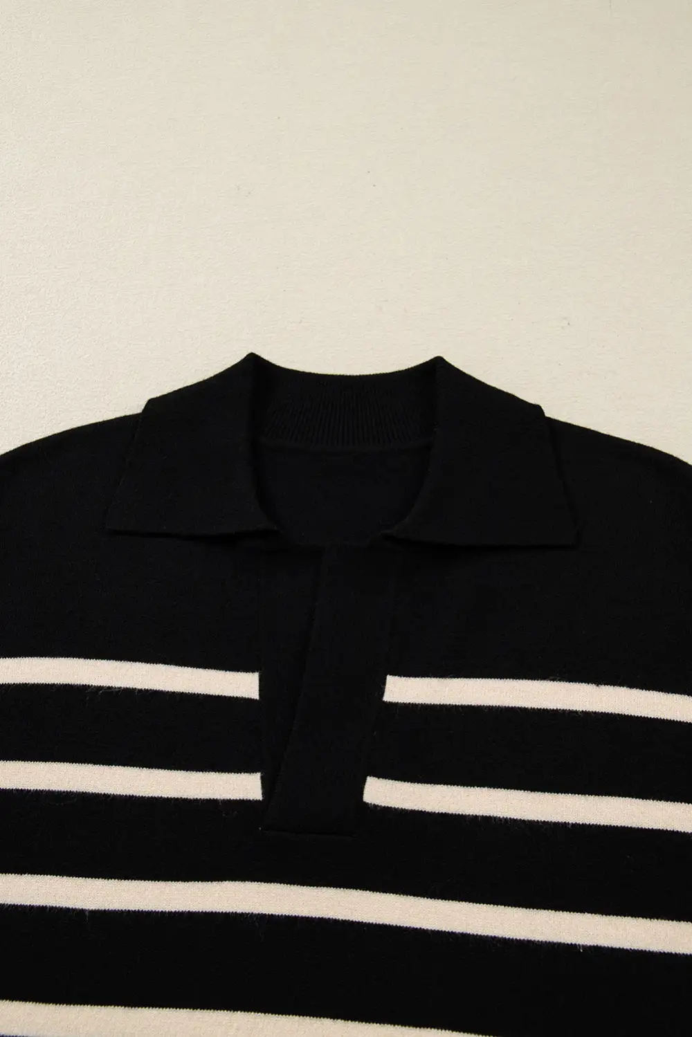 Clean Line Striped Puff Sleeve Mini Dress